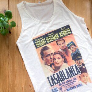 Casablanca unisex mens tank top vintage print
